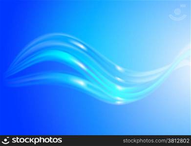 Abstract blurred background with blue flowing wave