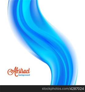 Abstract blurred background with blue flowing wave