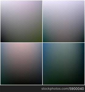 Abstract blurred backgrounds set. Blurred hexagonal backgrounds set.. Abstract blurred hexagonal backgrounds set