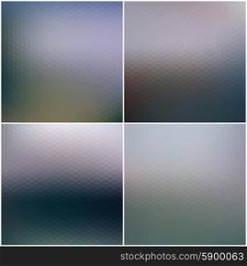 Abstract blurred backgrounds set. blurred hexagonal backgrounds set.. Abstract blurred hexagonal backgrounds set