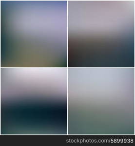 Abstract blurred backgrounds set. Editable blurred backgrounds set.. Abstract editable blurred backgrounds set