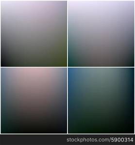 Abstract blurred backgrounds set. Editable blurred backgrounds set.. Abstract editable blurred backgrounds set