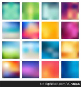Abstract blurred backgrounds.. Set of abstract backgrounds blurred. Vector illustration.