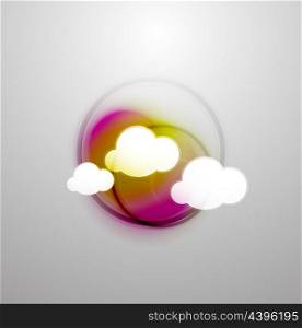 Abstract blurred colorful clouds