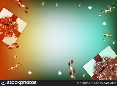Abstract  Blurred Decorative Party background with xmas confetti, anniversary template for birthday gifts, congratulations. Vector Illustration EPS10. Abstract  Blurred Decorative Party background with xmas confetti, anniversary template for birthday gifts, congratulations. Vector Illustration