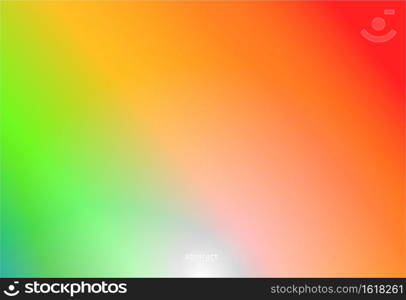 Abstract blurred gradient mesh background bright rainbow colors. Colorful smooth soft banner template. Creative vibrant vector illustration