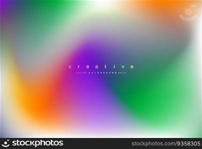 Abstract blurred gradient mesh background. Colorful smooth soft banner template. vector illustration