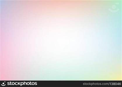 Abstract blurred gradient mesh background in bright rainbow colors. Colorful smooth banner template. Easy editable soft colored vector illustration