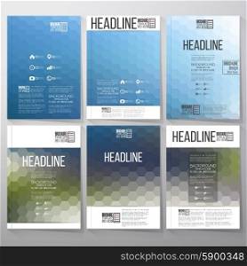 Abstract blurred hexagonal backgrounds. Brochure, flyer or report for business, templates vector.