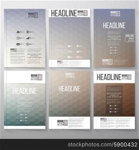Abstract blurred hexagonal backgrounds. Brochure, flyer or report for business, templates vector.