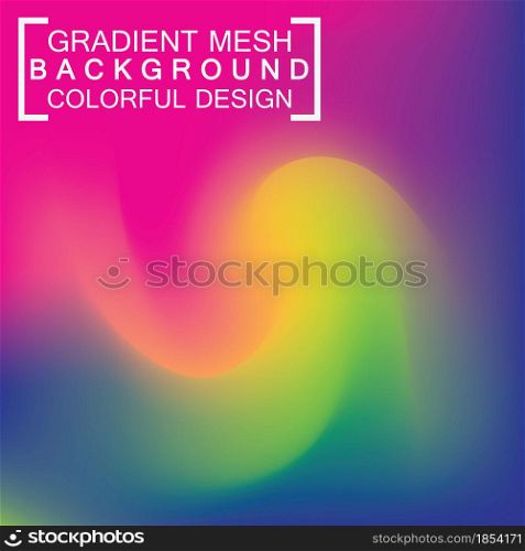 Abstract blurred holographic gradient mesh effect background