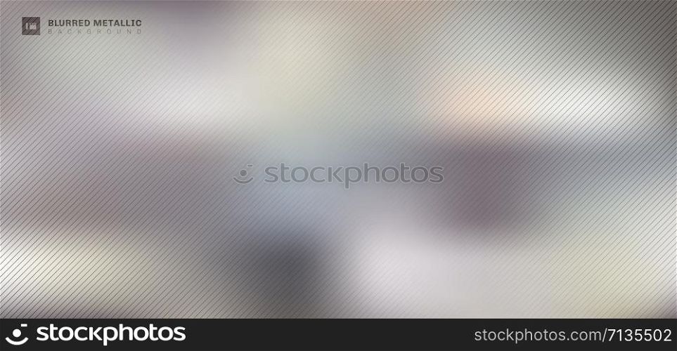 Abstract blurred metal background and texture. metallic backdrop. Vector illustration