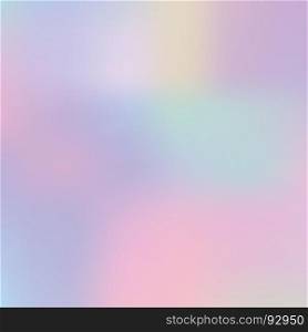 Abstract blurred pastel color holographic trendy background. Vector illustration