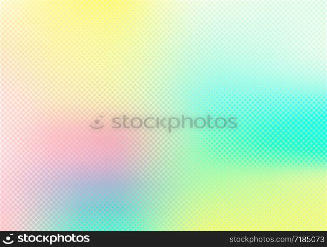 Abstract blurred smooth pastel color background with grid texture. Watercolor bright vibrant colorful. Vector illustration