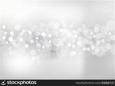 Abstract blurred soft focus bokeh of white and gray color background concept, copy space, Vector illustration