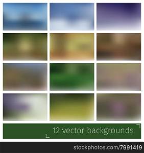 Abstract blurred vector backgrounds for website or presentation.