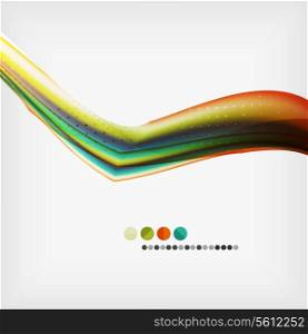 Abstract Blurred Waves In The Air - Business Brochure Template