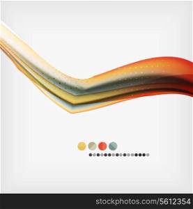 Abstract Blurred Waves In The Air - Business Brochure Template