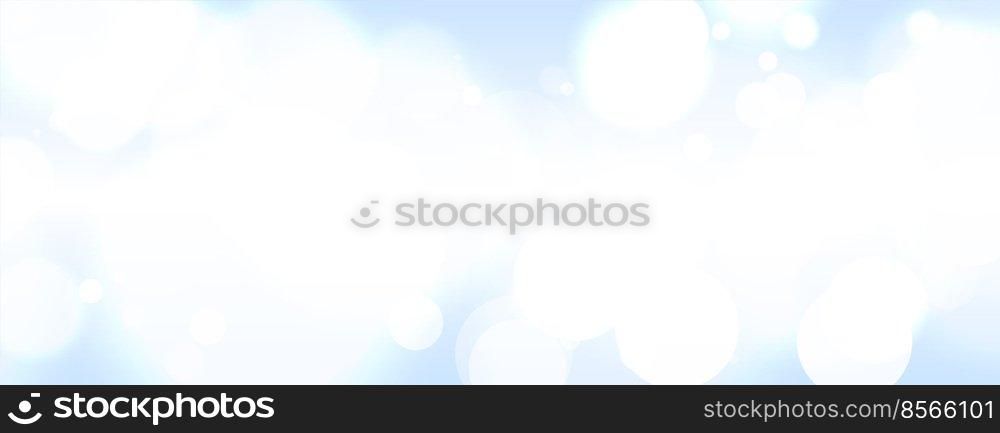 abstract bokeh blurred banner on light sky background