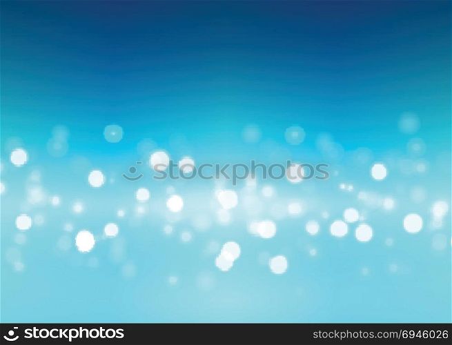Abstract bokeh lights on blue background. Abstract bokeh lights on the blue background, vector illustration