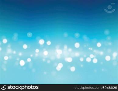 Abstract bokeh lights on blue background. Abstract bokeh lights on the blue background, vector illustration