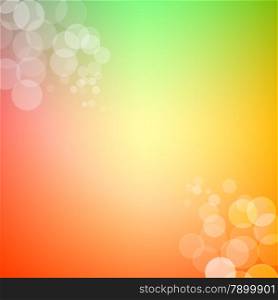 Abstract bokeh sparkles on summer themed blurred background