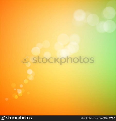 Abstract bokeh sparkles on yellow blurred background