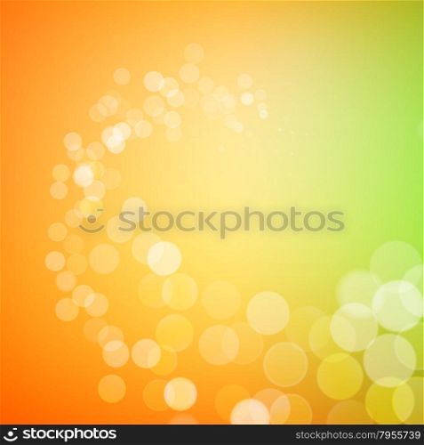 Abstract bokeh sparkles on yellow blurred background