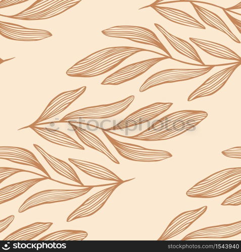 Abstract Botanical Seamless Pattern in Light Neutral Desert Colors with line art flowers, feminine minimalistic clean hand drawn vector lines for fabric textile design and wrapping paper. Abstract Botanical Seamless Pattern in Light Neutral Desert Colors