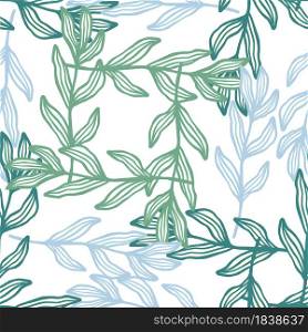 Abstract branch seamless pattern. Art leaf background. Nature wallpaper. For fabric design, textile print, wrapping, cover. Simple vector illustration.. Abstract branch seamless pattern. Art leaf background. Nature wallpaper.