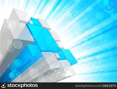 Abstract bright background in blue color