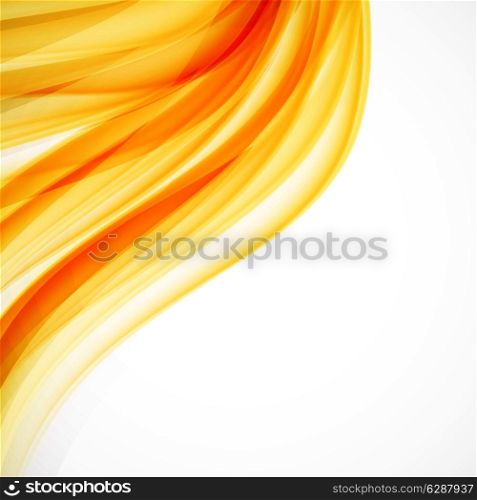 Abstract bright background in orange color with soft lines
