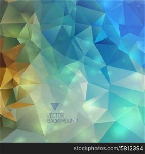 Abstract bright blue modern background with polygon. Abstract background