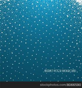 abstract bright chaotic dots on dark blue background vector illustration