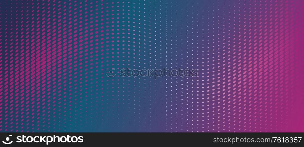 Abstract bright lilac dotted pattern. Circle halftone dots vector texture background.