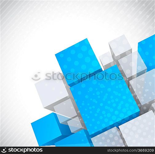 Abstract bright modern background with 3d element