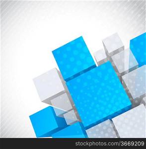Abstract bright modern background with 3d element