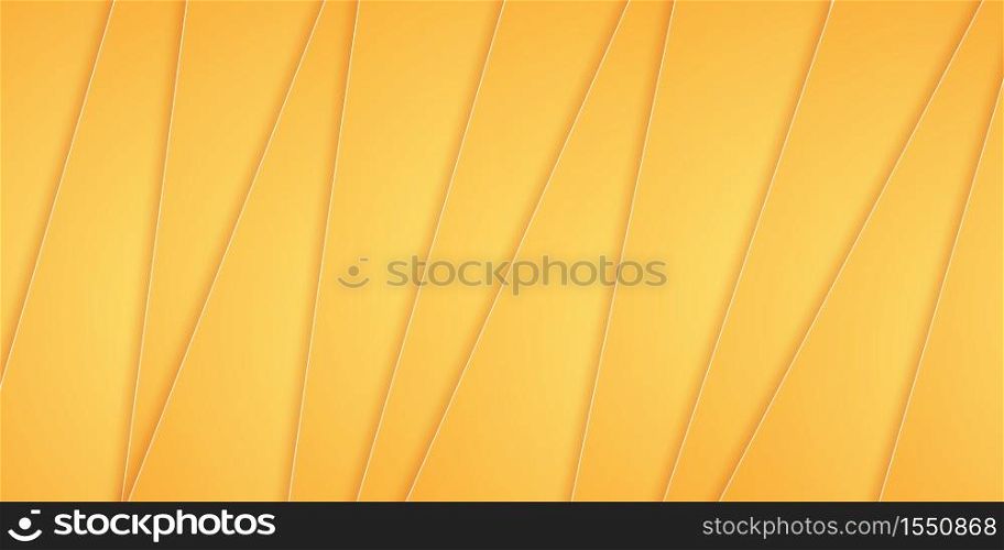 Abstract bright orange diagonal overlay background, paper art style