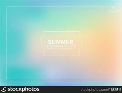Abstract bright summer color smooth blurred gradient mesh background. Vector illustration