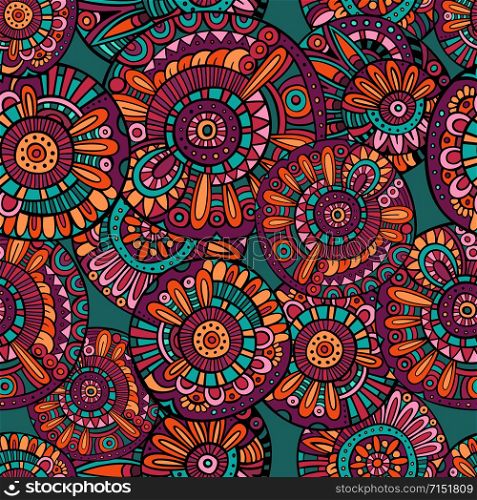 Abstract bright vector tribal ethnic seamless pattern. Abstract ethnic background