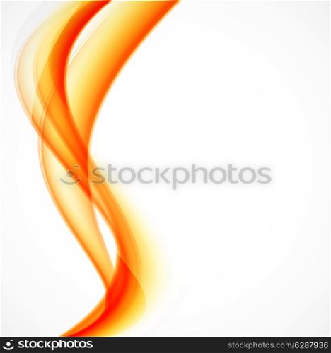Abstract bright wave in orange color. sunshine concept illustration