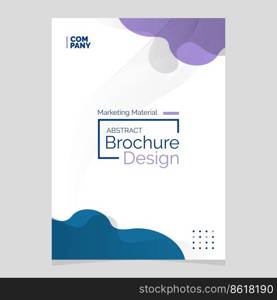 Abstract Brochure Design. Liquid Shape Blob Design Element. Marketing Material Vector Illustration