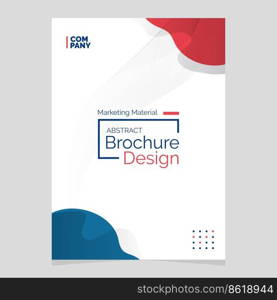 Abstract Brochure Design. Liquid Shape Blob Design Element. Marketing Material Vector Illustration