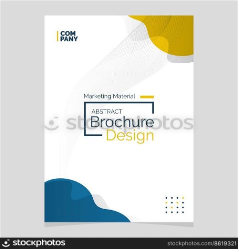 Abstract Brochure Design. Liquid Shape Blob Design Element. Marketing Material Vector Illustration