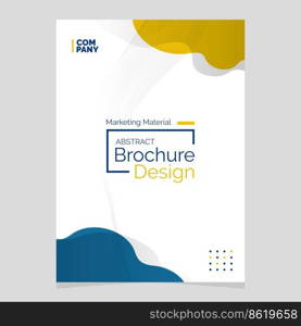 Abstract Brochure Design. Liquid Shape Blob Design Element. Marketing Material Vector Illustration