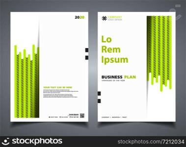 Abstract brochure green color new stripe line design template decoration. You can use for brochure template design, artwork, print, a4, template of cover design. illustration vector eps10