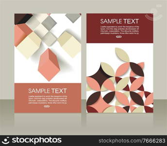 Abstract brochures design, vector illustration.