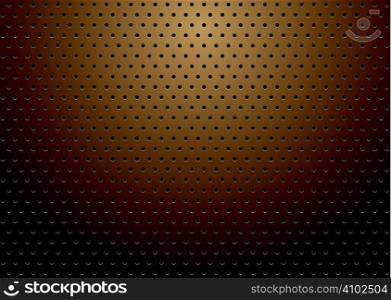 abstract bronze metal background with repeat hole design