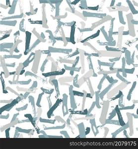 Abstract brush color strokes on white background. Vector seamless pattern.. Abstract brush strokes. Vector pattern