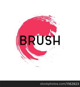 Abstract brush element graphic design template vector